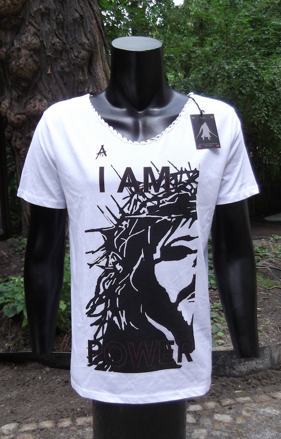 Apostel13 Herren *I AM POWER Jesus* T Shirt Weiß, Ozeangrün, Navy *I Am Power Jesus* Hemd Apostel13 Jesus Übergröße: S 5XL Apostel13 Herren *I AM POWER Jesus* T Shirt Weiß, Ozeangrün, Navy *I Am Power Jesus* Hemd Apostel13 Jesus Übergröße: S 5XL