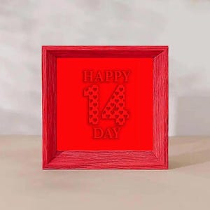 Postal del día de San Valentín - Feliz día 14 - Tarjeta de felicitación A6 Regalo para tu ser querido, Postal de artista hecha a mano para momentos especiales