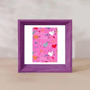 Love You Me – Lustige Ich liebe Dich Postkarte A6 – Handmade Künstlerkarte für Valentinstag, Liebe & Gruß