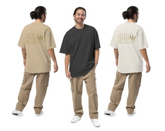 Oversized T-Shirt THE DAD KING mit verwaschenem Look Vatertag Coole Vater Geschenk