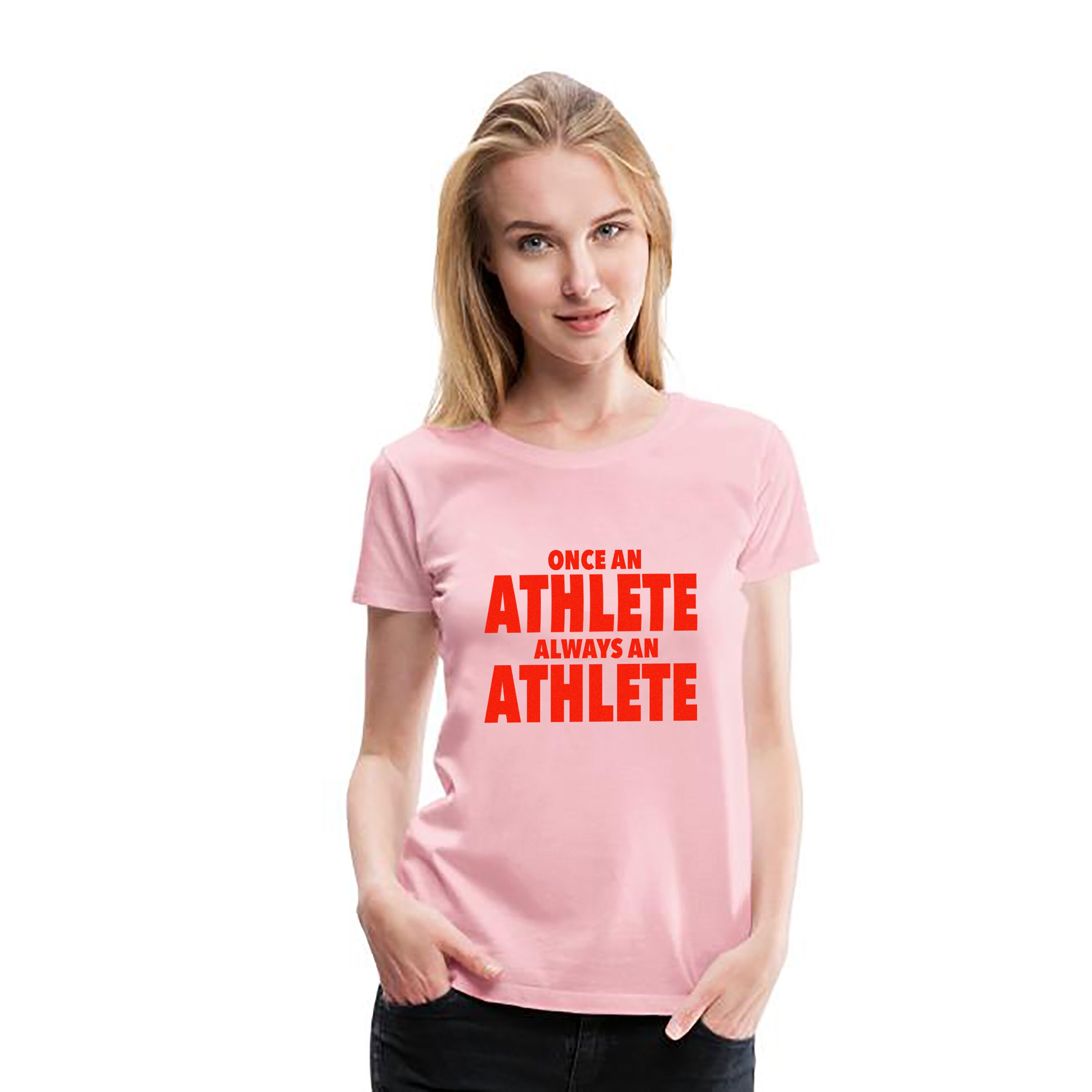 Once an athlete always an athlete Women Black Sports TShirt Etsy