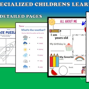 Early Childhood Education Learning | Specialized Home School Tools | Orton Gillingham Fun And Affordable Kindergarten Workbook Activities