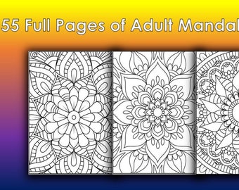 Serene Art Therapy With Mandala Coloring Pages Promoting Creative Anxiety Relief | Adult Coloring Prints For Meditation Relaxation and Focus