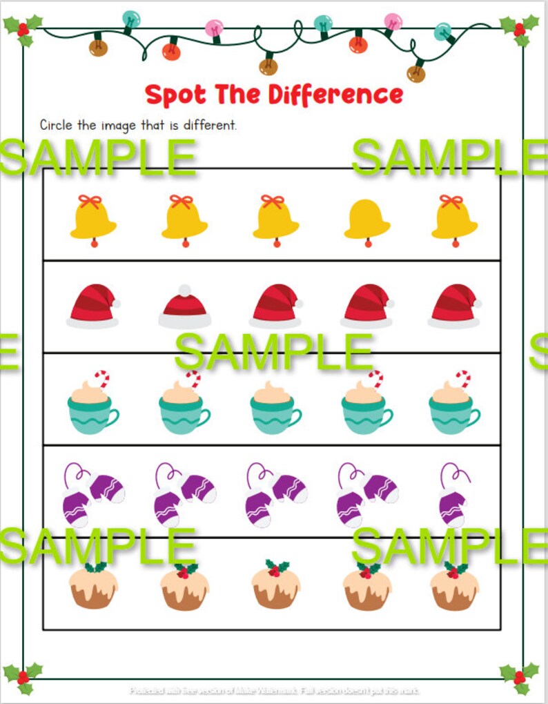 Childrens christmas holiday activity sheets printable educational