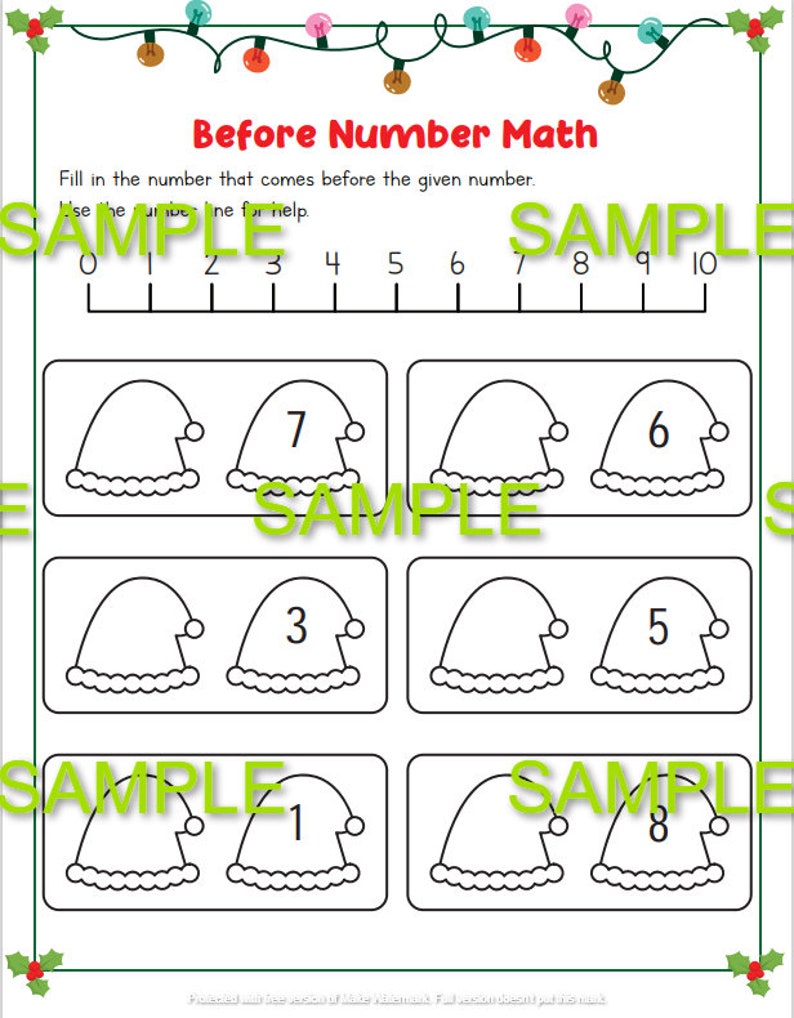 Childrens christmas holiday activity sheets printable educational