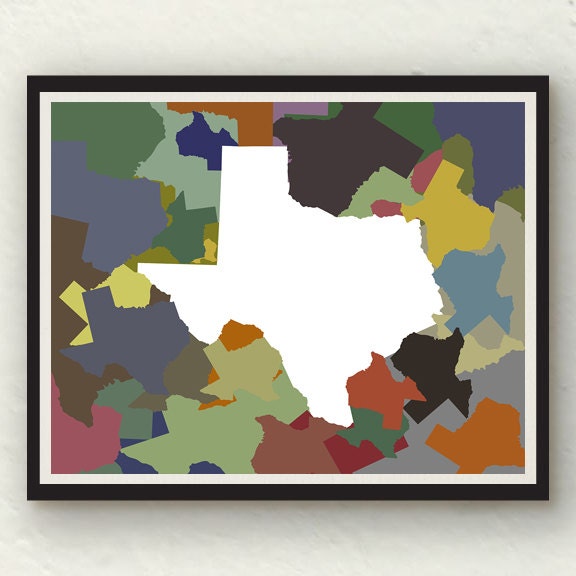 Texas First Shape Multiple Texas Shapes Form State of Texas Multi-colors Wall Art Decor ...