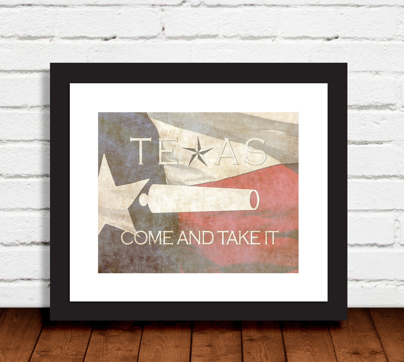 Come And Take It Texas Flag Red Blue Black White Distressed Wall Art Come and take it texas flag red blue black white distressed wall art