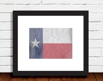 State of Texas Flag Print on Cloth Background