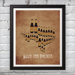 Shiner Beer Bottles Form Texas Various Colors Art Print Wall Art Decor Photo Print