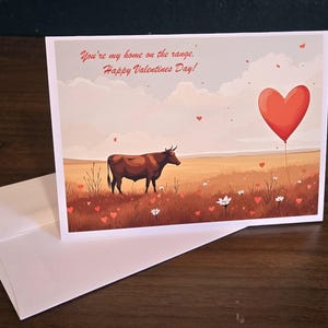 Cartes de correspondance Montana pour la Saint-Valentin (3 sur 12) - Carte de Saint-Valentin exclusive en lin avec enveloppe en lin, vierge à l'intérieur, fabriquée au Montana
