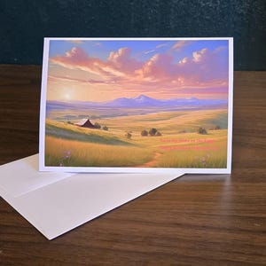 Cartes de correspondance Montana pour la Saint-Valentin (11 sur 12) - Carte de Saint-Valentin en lin exclusive avec enveloppe en lin, vierge à l'intérieur, fabriquée au Montana
