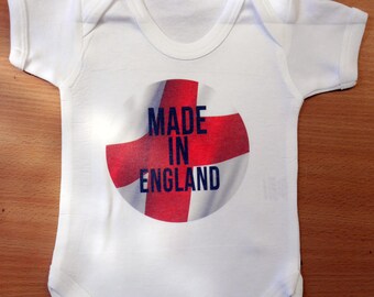 Baby Made in ENGLAND Vest / Body Suit / Play Suit - ENGLAND Baby