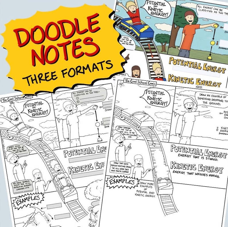 Potential and Energy Comic complete Lesson Plan Etsy