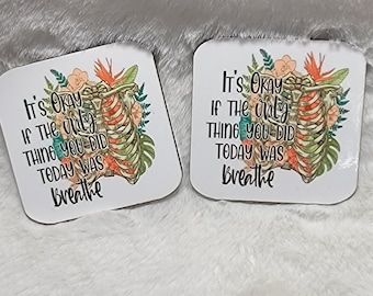 Breathe today, Flowers, Lungs, Heart, Badge Reel, Retractable Interchangeable Custom Badge, Doctors Office, Hospital, Scrub top, Medical, ID