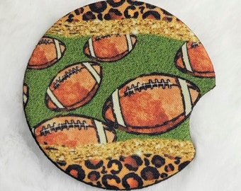 Football, Gold, Leopard Neoprene Car Coasters