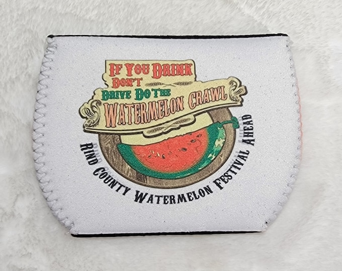 Watermelon Crawl  Wine Glass Sleeve Wrap