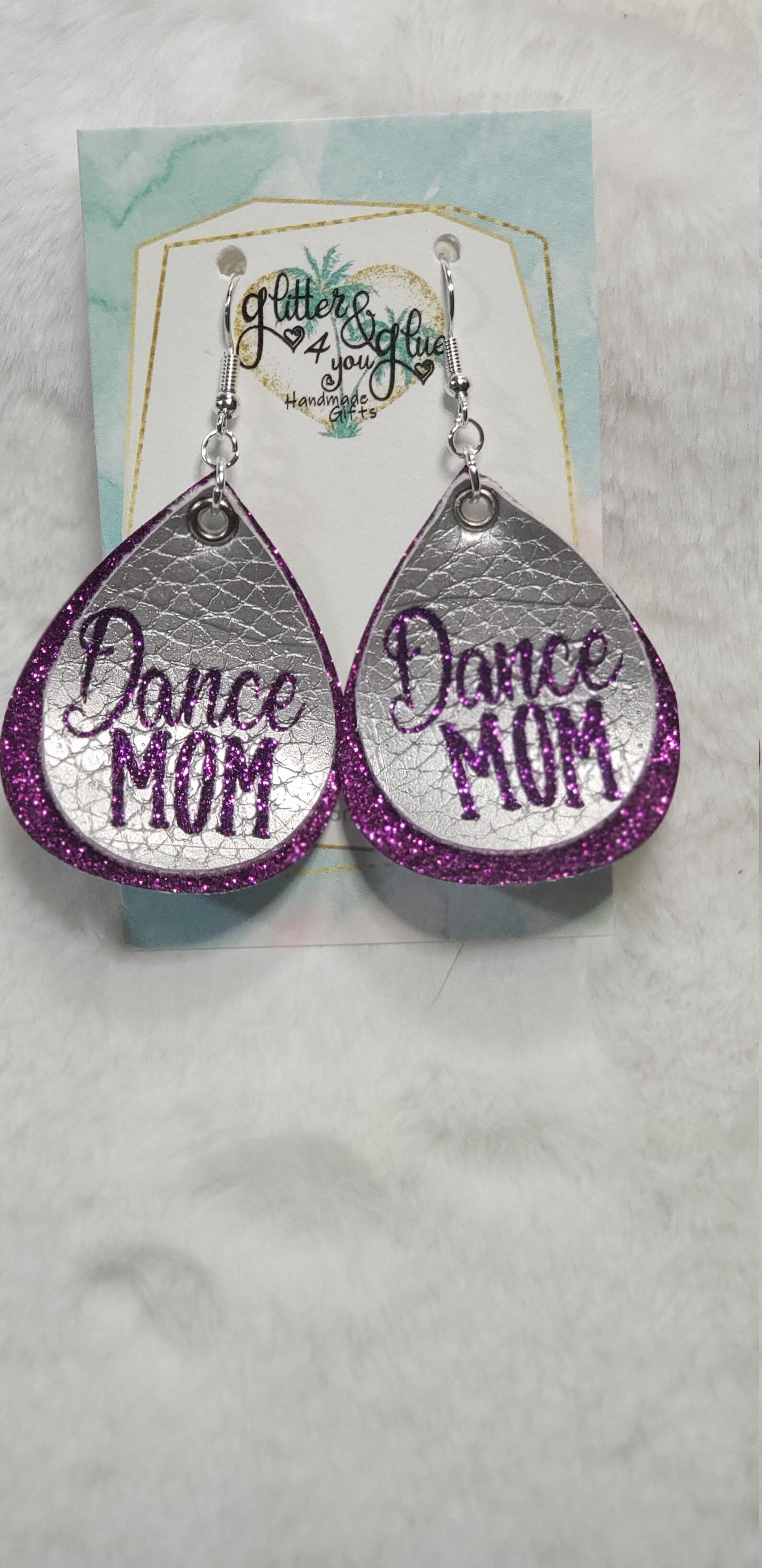 Dance Mom Personalized Leather Earrings Custom Dance Leather Etsy