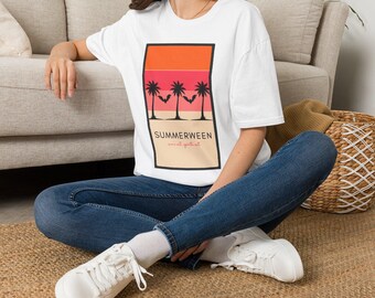 Sunset Palm Silhouette T-Shirt | Retro Beach Sunset, Palm Trees
