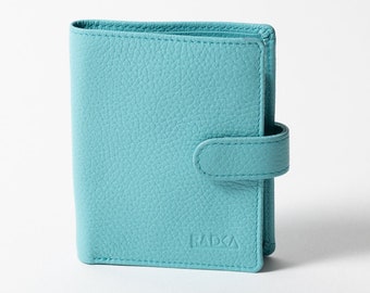 TURQUOISE WALLET, BIFOLD Wallet, An Elegant And Cool Design Wallet For Women Made Of Genuine Leather That Folds Up