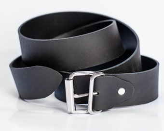 Men's Handmade Genuine Leather Belt – Durable & Stylish with Steel Buckle