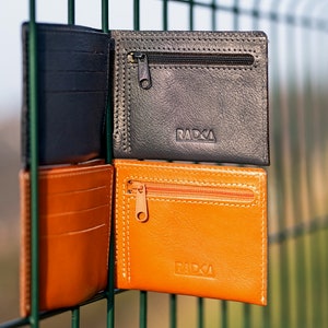 Handgefertigte Leder Geldbörse - Kompakte & Stilvolle Alltagsbrieftasche für Männer