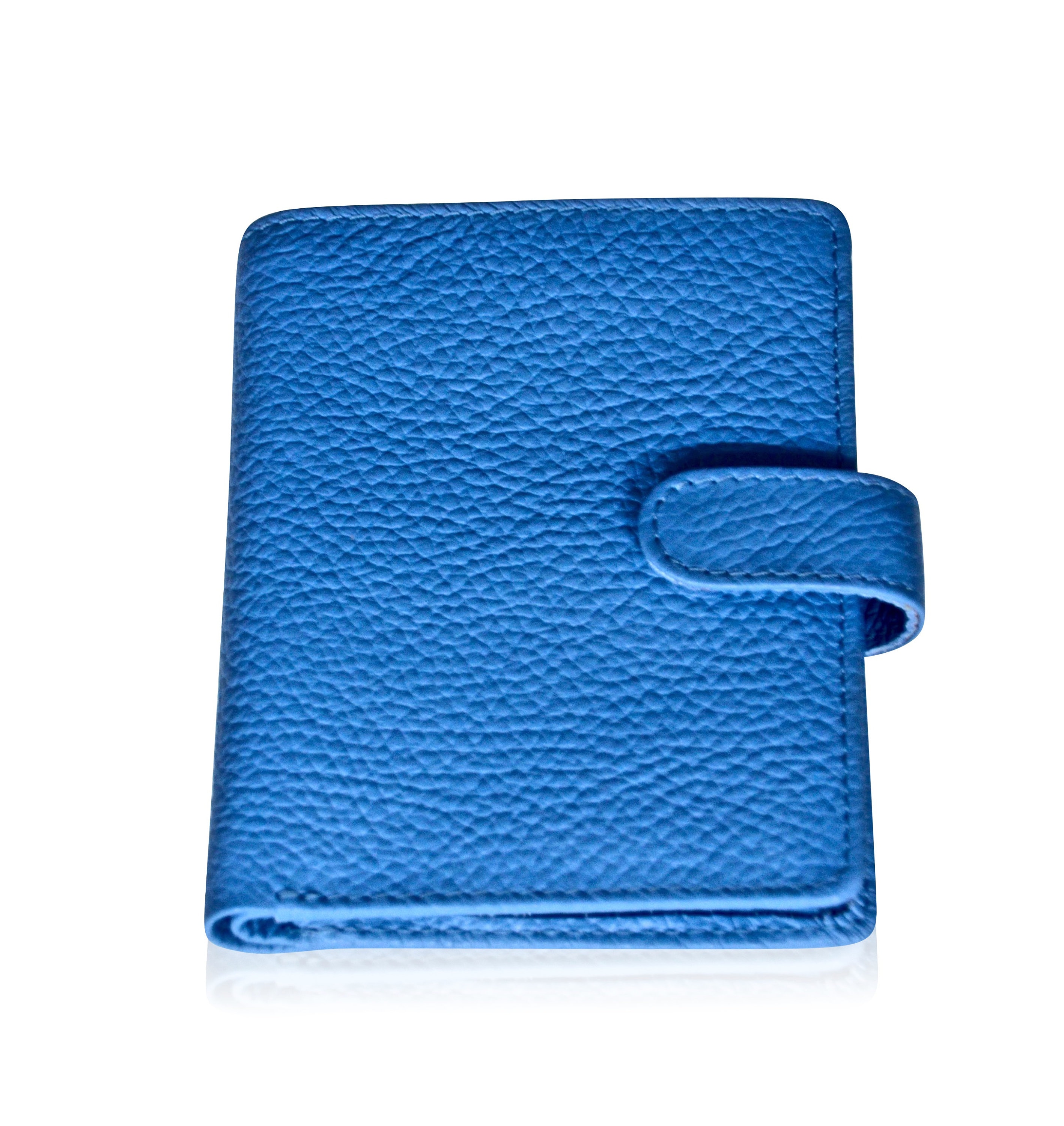 Blue Wallet, Bifold Wallet, An Elegant and Cool Design Wallet for Women Made of Genuine Leather That Folds Up