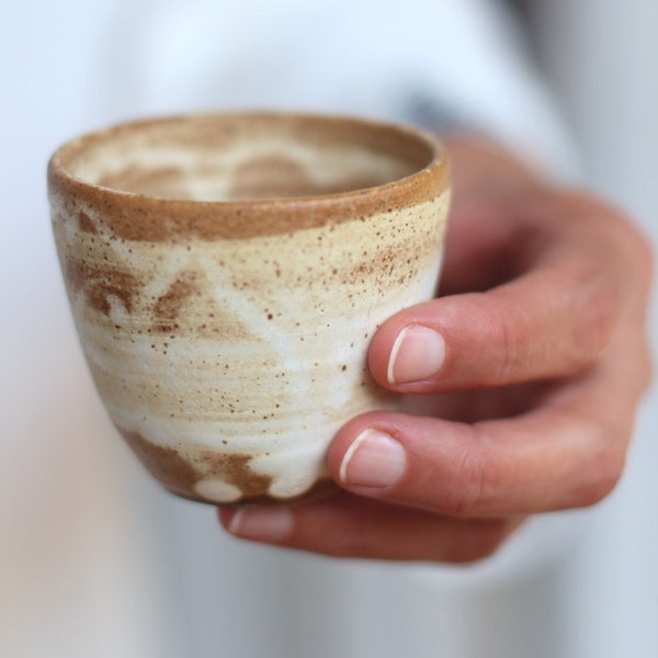 Rustic Ceramic Espresso Cup, Ceramic Mug, White Espresso Mug, Stoneware espresso, Handmade Coffee Mug, Coffee Lovers Gift, Italy Espresso
