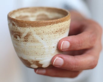 Rustic Ceramic Espresso Cup, Ceramic Mug, White Espresso Mug, Stoneware espresso, Handmade Coffee Mug, Coffee Lovers Gift, Italy Espresso