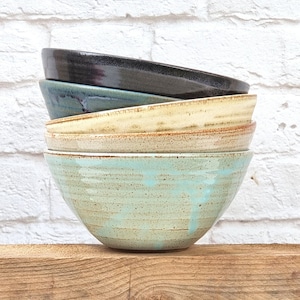 Ceramic Soup Bowl, Rustic Pottery Breakfast Bowl, Stoneware Cereal Bowl