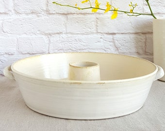 Bundt Cake Baking Dish, Stoneware Baking Dish, Kitchen and Hosting Gift, Bundt Pan