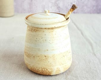 Pottery Canister, Farmhouse Canister, Ceramic Canisters
