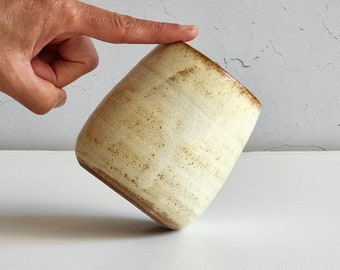 White Pottery Mugs Set, Ceramic Coffee Mug, Rustic Pottery Tumbler