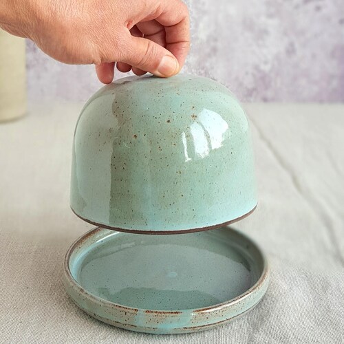 Butter Dish With Lid Handmade Ceramic Dish Round Butter Etsy