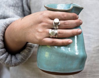 Bedside Carafe, Turquoise Carafe, Ceramic Wine Carafe, Water Carafe