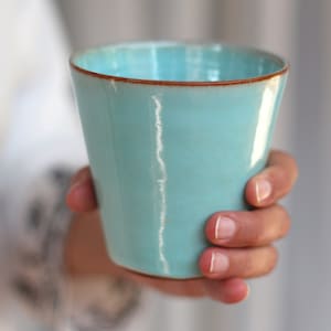 Copo grande de cerâmica, copo de grés, copo de água de cerâmica, xícaras de café de cerâmica