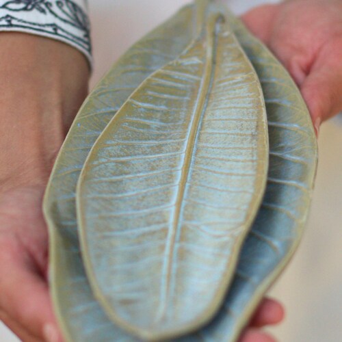 Ceramic Snack Tray Leaf Plate Leaf Shaped Dish Ceramic Leaf Etsy