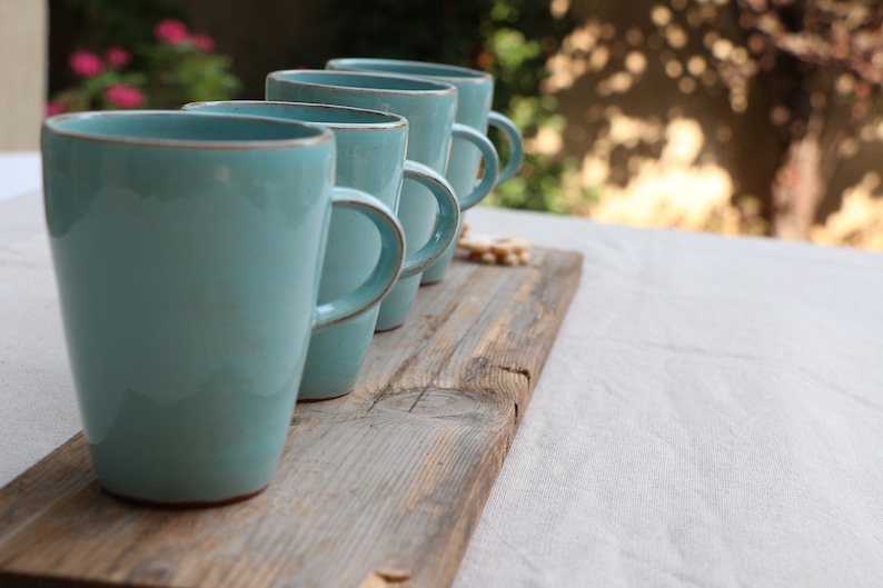 2 Pottery Mug Set, Ceramic Cup Set, Coffee Mugs Set image 1