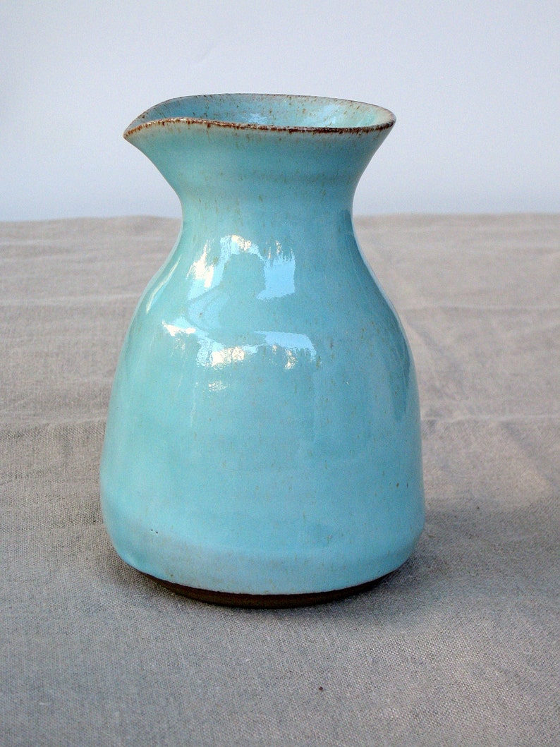 Turquoise Carafe, Water Carafe, Bedside Carafe, Ceramic Wine Carafe image 5