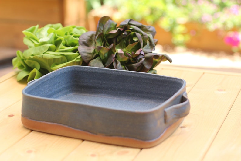 Large Ceramic Dish, Casserole dish, New Home Gift, Ceramic wedding gift, Ceramic new home gift Dark Blue