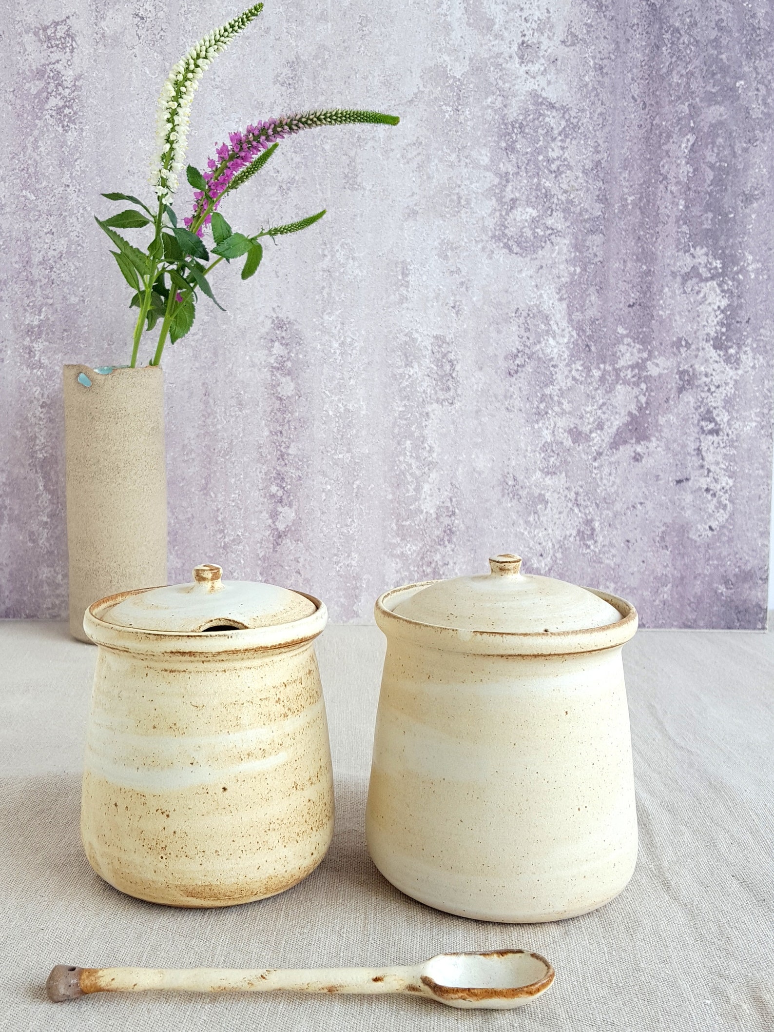 Ceramic Honey Pot Ceramic Jar With Lid Sugar Jar Ceramic Etsy