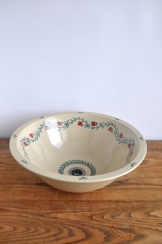 Vessel Sink Bathroom Handmade Ceramic Rustic Vanity