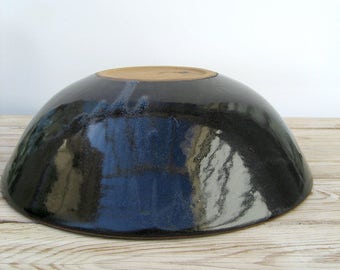 大きな深型黒陶器ボウル、黒炻器ボウル - Etsy 日本