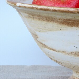 Large Ceramic Pedestal Bowl, Pedestal Fruit Bowl, Footed Ceramic Bowl, Pedestal Dish image 4