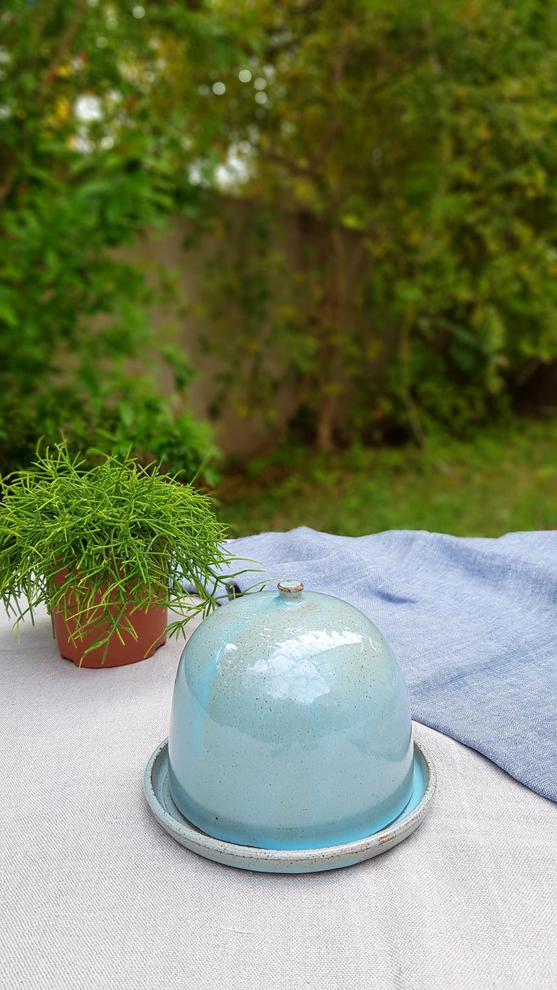 Turquoise Ceramic Butter Keeper Ceramic Butter Dish Butter Etsy