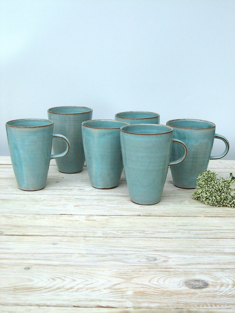 12 oz Pottery Mug, Ceramic Mug, Tall Coffee mug, Ceramic Coffee Mug, Latte Mug, Large Tea Mug, Large Tea Cup, Handmade Coffee Mug image 4