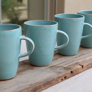 2 Pottery Mug Set, Ceramic Cup Set, Coffee Mugs Set image 2