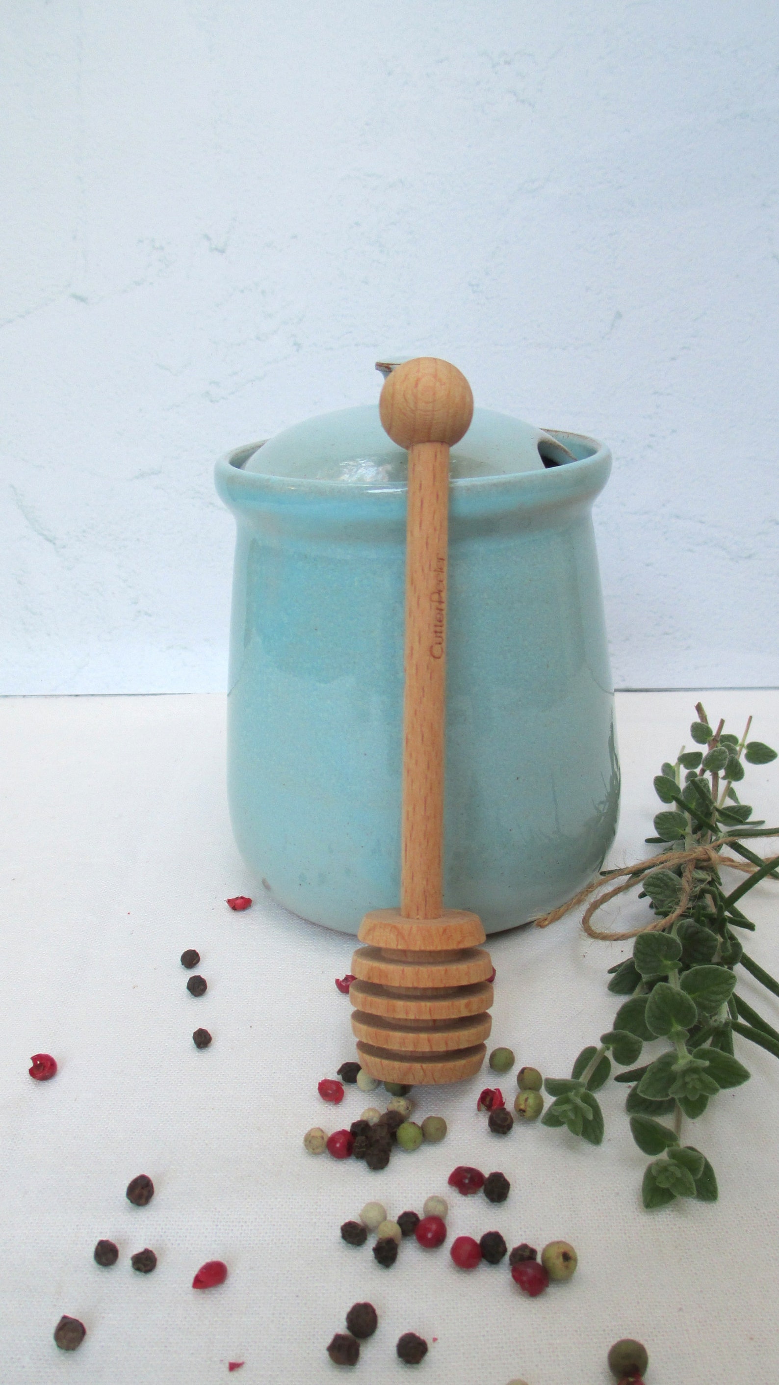 Ceramic Jar With Lid Sugar Jar Honey Pot Ceramic Salt Etsy