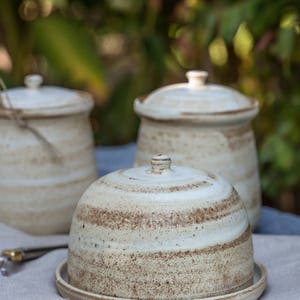 Ceramic Butter Dish, Pottery Butter Dish, Rustic Butter Keeper, Butter Crock with Lid, Lidded Butter Dish, Butter Serving Platter, Handmade image 3