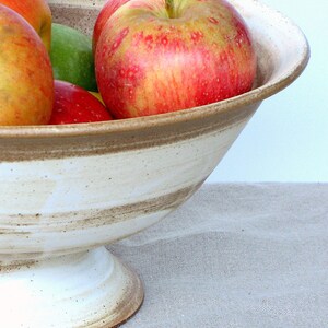 Large Ceramic Pedestal Bowl, Pedestal Fruit Bowl, Footed Ceramic Bowl, Pedestal Dish image 5