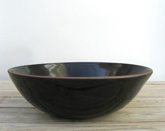 黒い陶器の深いボウル 大きな深型黒陶器ボウル、黒炻器ボウル - Etsy 日本